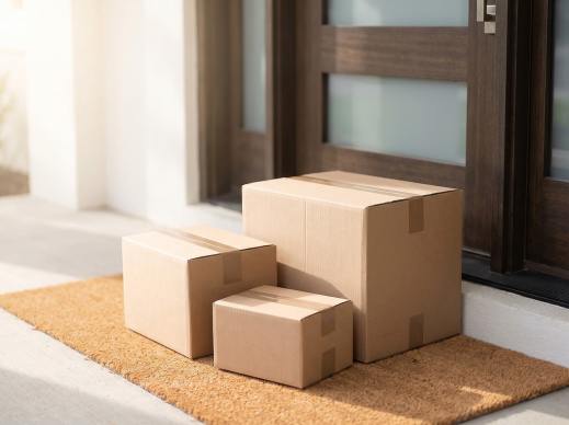 delivery packages boxes doorstep